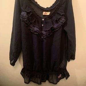 Small Hollister see through shirt